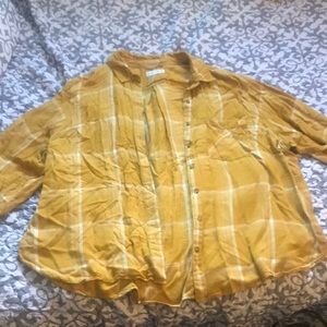 Yellow Plaid Flannel